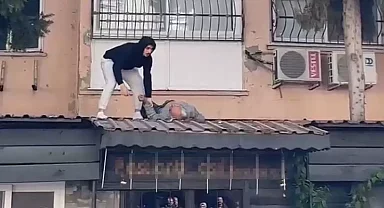 Evine damdan girmeye çalışırken ölümle burun buruna geldi