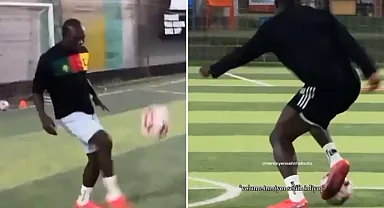 Süper Lig devinin eski yıldızı halı sahada antrenman yapıyor