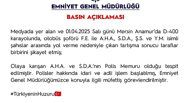 Anamur'daki Yol Verme Tartışmasında İki Polis Hakkında İşlem Başlatıldı