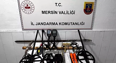 Erdemli'de Kaçak Kazı Yapan 4 Şüpheli Suçüstü Yakalandı