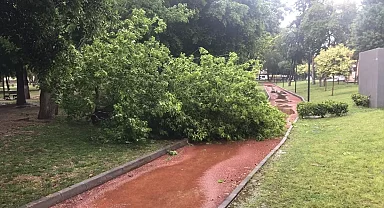 Mersin Tarsus'ta Sağanak ve Fırtına Hayatı Olumsuz Etkiledi