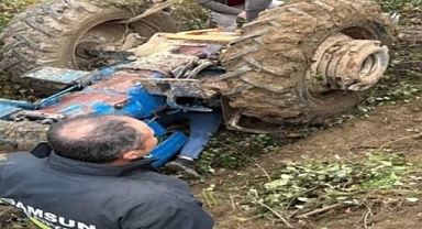 Anamur'da traktör uçuruma yuvarlandı: 2 ölü